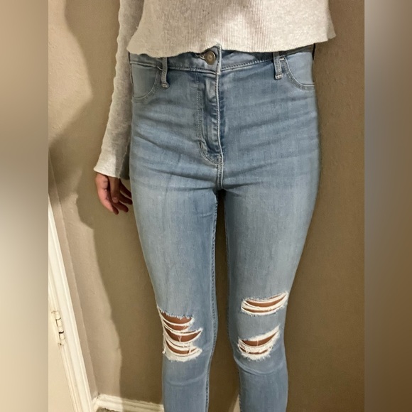 Hollister Blue Skinny Jeans Classic Denim Style - Picture 6 of 6